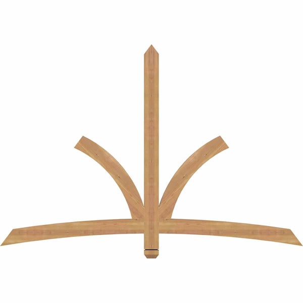 Ekena Millwork Davenport Timber Gable Bracket, Western Red Cedar, 72"W x 48"H x 1 1/2"D x 3 1/2"F, 16/12 Pitch GBW072X48X0204DAV00SWR - main